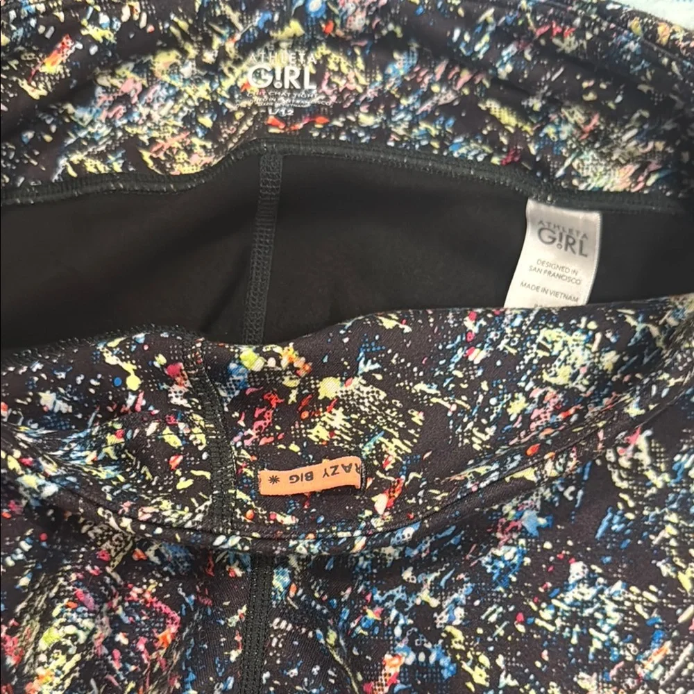 Athleta Girl Colorful Splatter Print Kids Leggings
